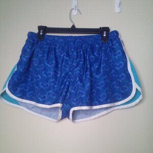 Pony Shorts XL Women Athletic Active Running Hearts Blue